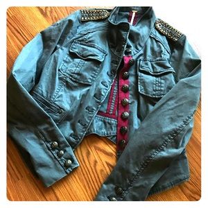 Free People grey military jacket